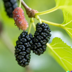 2 Dwarf Mulberry Plants Live, Fast-Growing 6-10 Inch Tall Mulberry Trees for Sweet Fruit Harvest, Ideal for Gardens, in 3.5-Inch Pots
