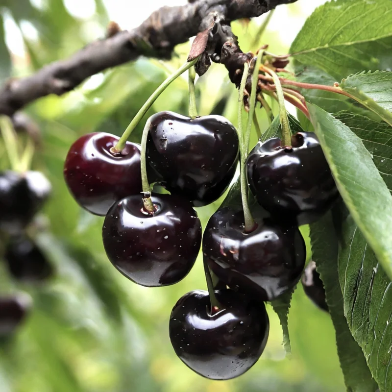 Set of 2 Black Cherry Trees Bareroot – Sweet Cherry Fruit Trees for Planting, Dormant Seedlings