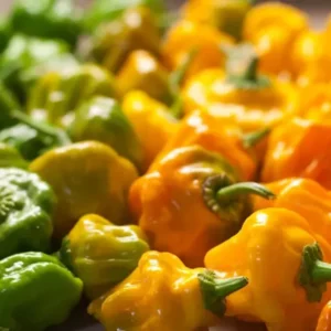 Yellow Jamaican Scotch Bonnet Peppers Live Plants - Hot Chili Pepper Plants