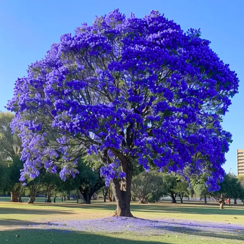 Live Jacaranda Tree Potted, Jacaranda Mimosifolia Outdoor Planting Tree in 4 Inc Pot, Lavender Blue Jacaranda Flowers, 8-10 Inc Tall from Bottom Pot