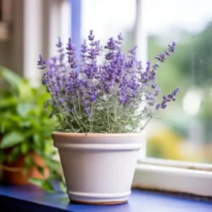 4 Lavender Plants Live, Hidcote Live Lavender Plant Indoor Outdoor,Perennial Lavender Flower Plants, 4 Inch Pot Lavender Plants Live, Edible Herb