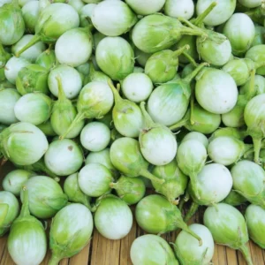 100 Eggplants Seeds, White Green Eggplants Seeds For Planting Outdoor, Eggplants Vegetable Seeds