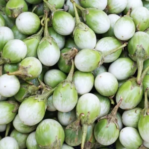 Eggplants Seeds, 200 Green White Eggplants Seeds For Planting Outdoor, Eggplants Vegetable Seeds