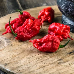 100 Pepper Seeds for Planting Outdoors, High Germination Rate, Non GMO, Heirloom Seeds - Carolina Reaper Pepper Seeds