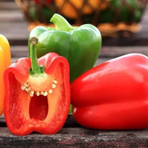 50 Pepper Seeds for Planting Outdoors, High Germination Rate, Non GMO, Heirloom Seeds - Red Bell Pepper Seeds