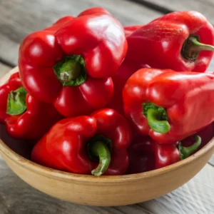 100 Pepper Seeds for Planting Outdoors, High Germination Rate, Non GMO, Heirloom Seeds - Red Bell Pepper Seeds
