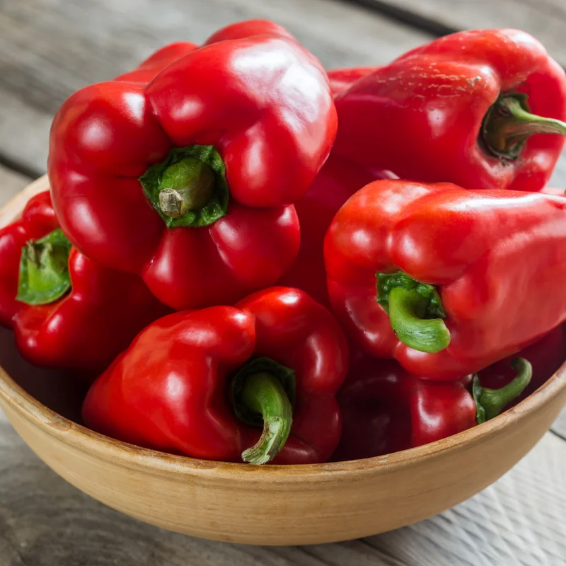 100 Pepper Seeds for Planting Outdoors, High Germination Rate, Non GMO, Heirloom Seeds - Red Bell Pepper Seeds