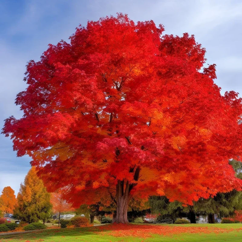 2 Red Maple Trees - 36" Tall Live Plants - Fast Growing Trees - Acer rubrum - (2 Pack)