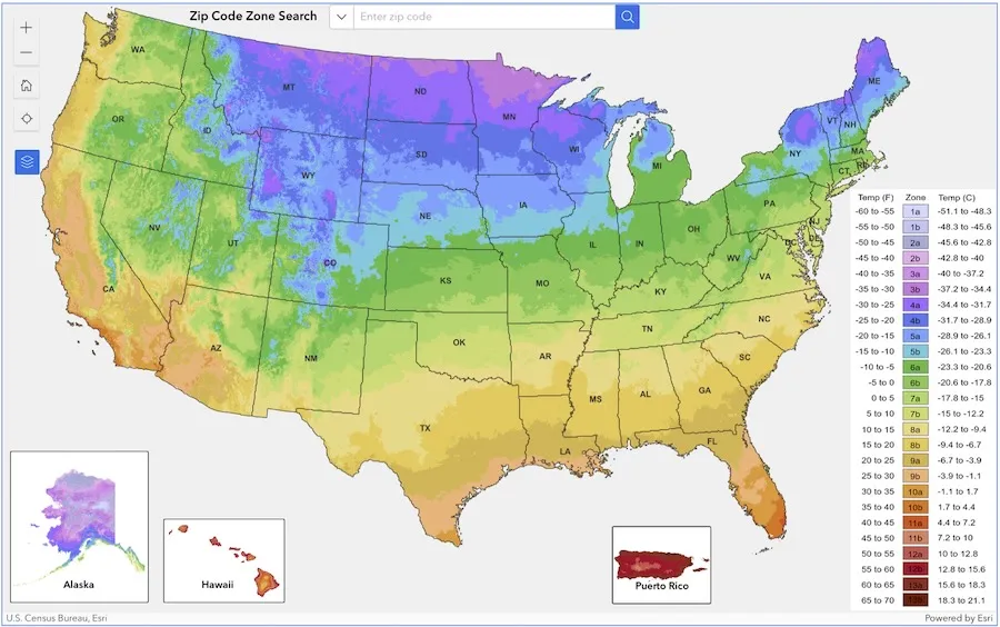 usda hardiness zones