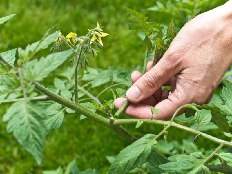 prunning tomatoes