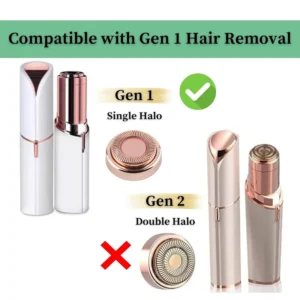 4PCS Facial Hair Remover Replacement Heads Facial Hair Removal Tool for Women, 18K Gold-Plated Rose Gold, First Generation