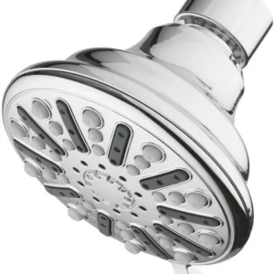 3-Spray Patterns 3.5 in. Single Wall Mount Fixed Shower Head in Sleek Chrome Finish