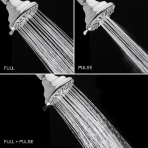 3-Spray Patterns 3.5 in. Single Wall Mount Fixed Shower Head in Sleek Chrome Finish
