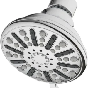 3-Spray Patterns 3.5 in. Single Wall Mount Fixed Shower Head in Sleek Chrome Finish