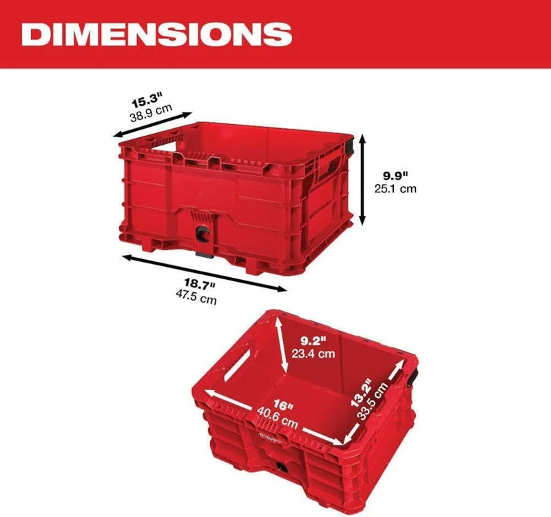 For Milwaukee 48-22-8440 PACKOUT Impact Resistant Tool Storage System Crate