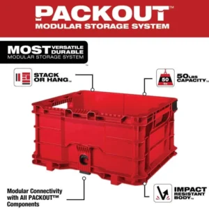 For Milwaukee 48-22-8440 PACKOUT Impact Resistant Tool Storage System Crate