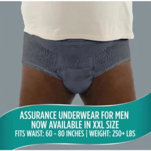 Assurance Men's Incontinence Underwear, Maximum Absorbency, XXL, 38 Count