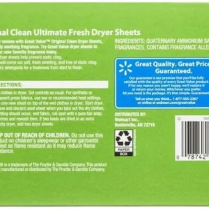 Ultimate Fresh Dryer Sheets, Original Clean, 240 Count
