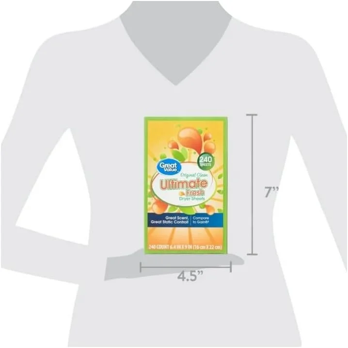 Ultimate Fresh Dryer Sheets, Original Clean, 240 Count