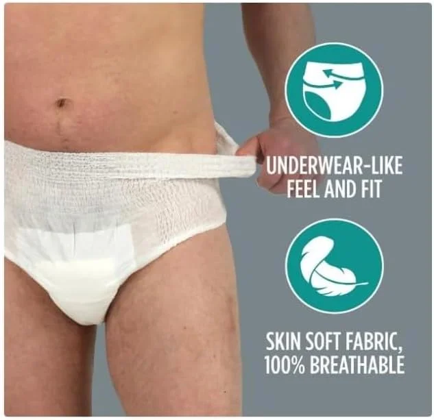 Assurance~ Men's Incontinence Underwear, L/XL, Maximum Absorbency ~ (36 Count) ~ (X-Large) ~ (White) Pack of 1