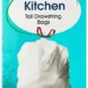 13-Gallon Drawstring Tall Kitchen Trash Bags, Unscented, 40 Bags_(pack of 1)